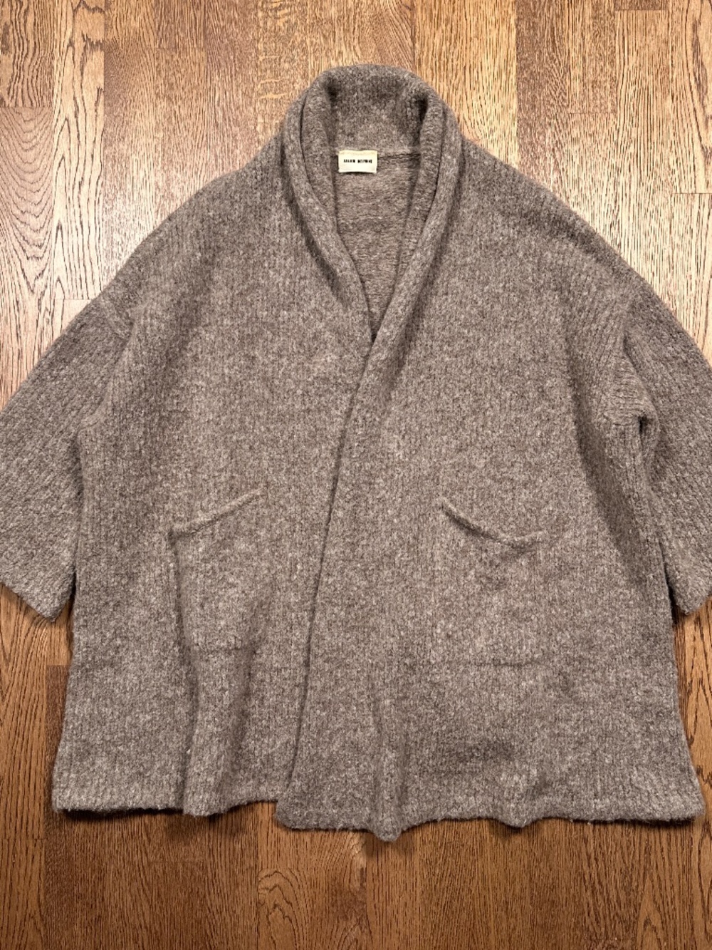 Atelier Delphine Watery Sky Haori Coat Baby Alpaca Wool Blend Cardigan Women OS